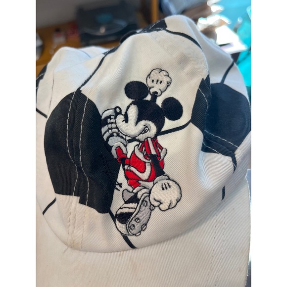 Disney Vintage Mickey Mouse Soccer Ball Baseball Cap Kids Adjustable Snapback - Picture 4 of 7